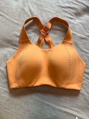 Lululemon Orange Air Support Bra High Support 32DD Running Workout Activewear